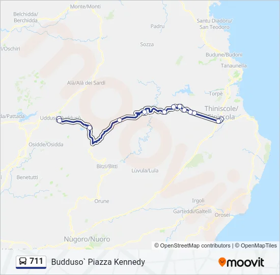 Nehalem River Fishing Map 711 Route: Schedules, Stops & Maps - Budduso` Piazza Kennedy (Updated)