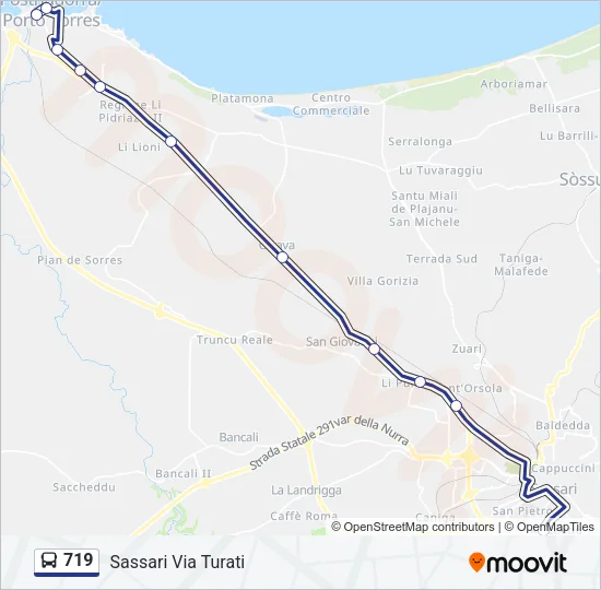 719 Bus Line Map