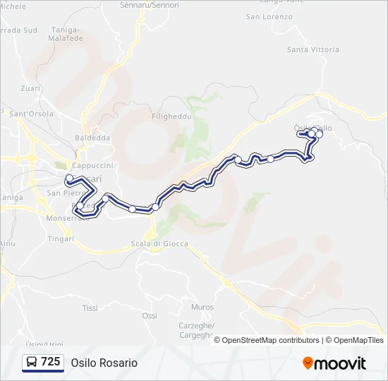 725 Bus Line Map