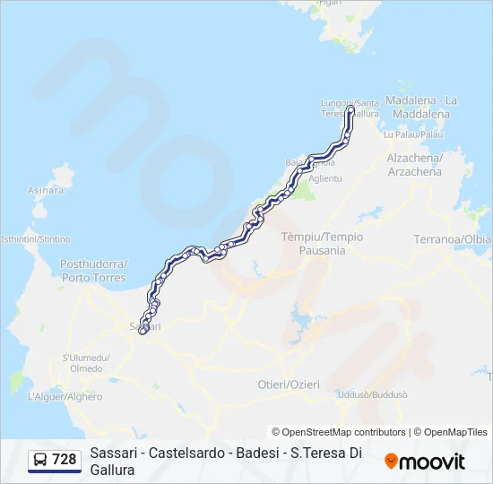728 Bus Line Map