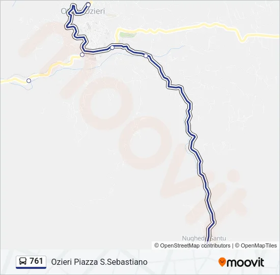 761 Bus Line Map