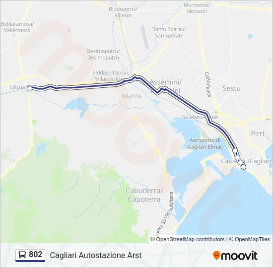 802 Bus Line Map