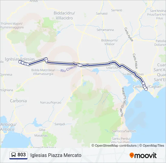 803 Bus Line Map