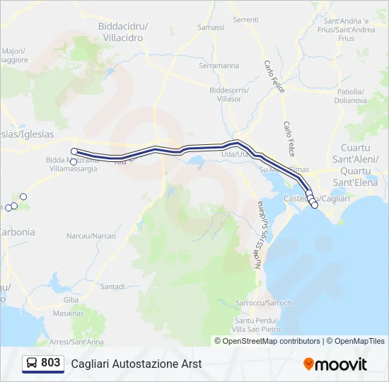 803 Bus Line Map