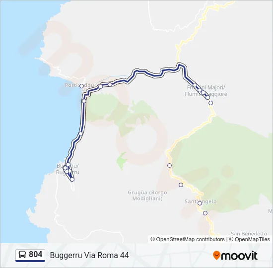 804 Bus Line Map
