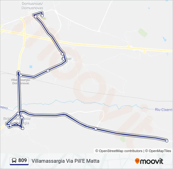 809 Bus Line Map