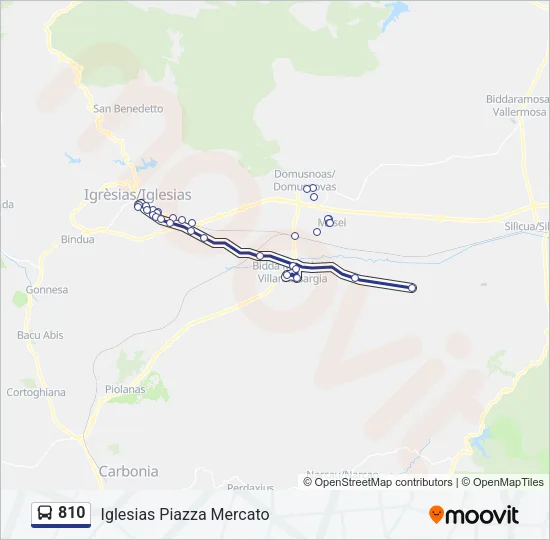 810 Bus Line Map
