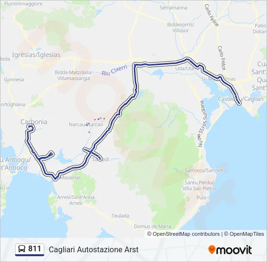 811 Bus Line Map