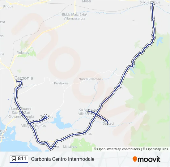 811 Bus Line Map