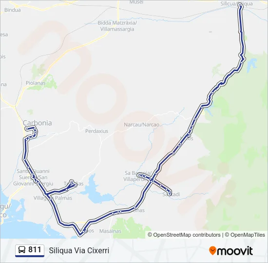 811 Bus Line Map