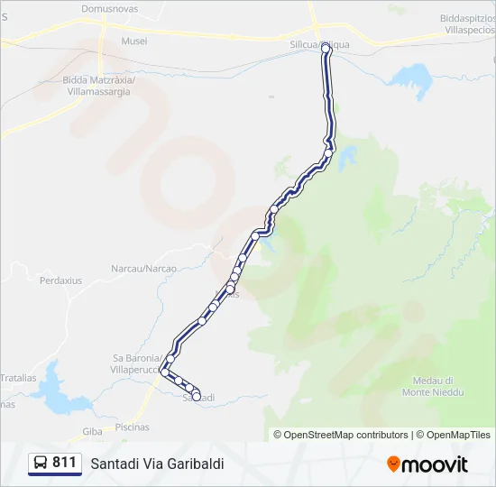 811 Bus Line Map