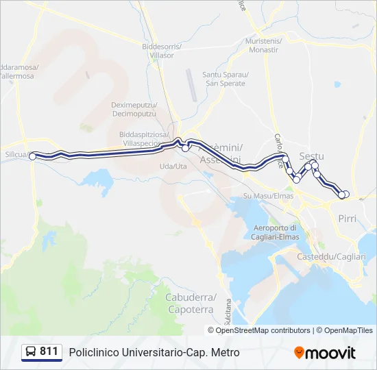 811 Bus Line Map