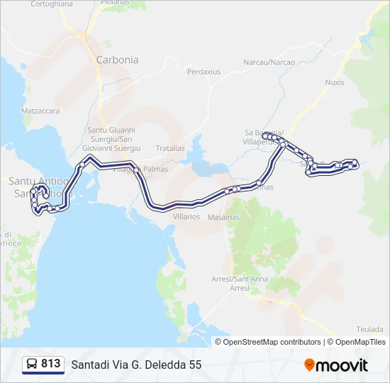 813 Bus Line Map