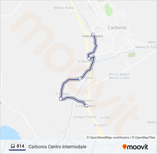 814 bus Line Map