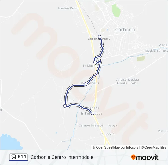 814 Bus Line Map
