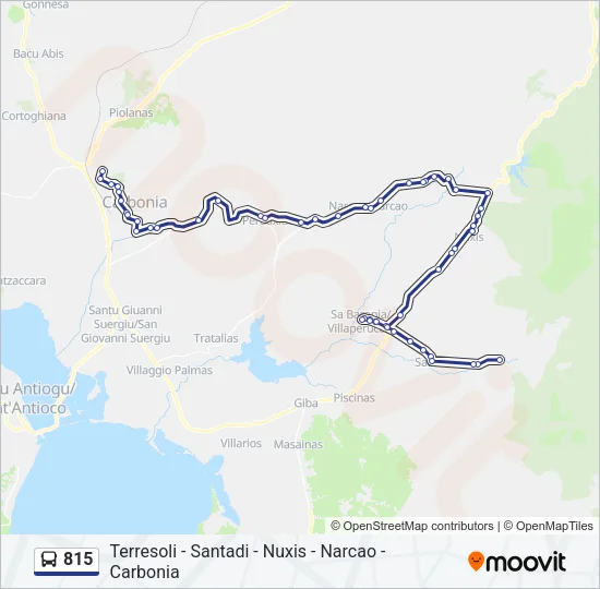 815 Bus Line Map