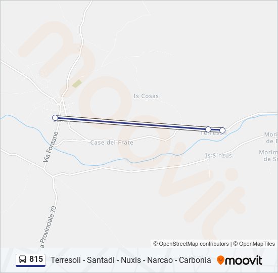 815 bus Line Map