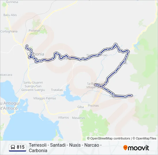 815 Bus Line Map