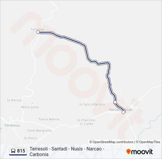 815 Bus Line Map