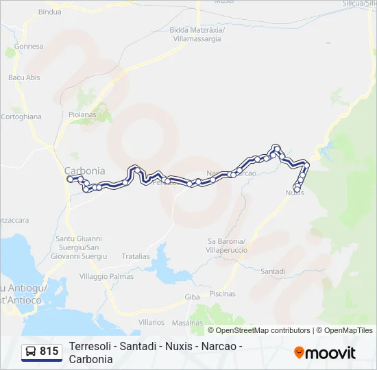 815 Bus Line Map