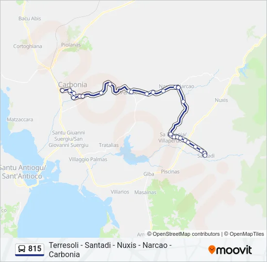 815 Bus Line Map
