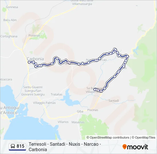 815 Bus Line Map