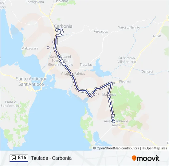 816 Bus Line Map