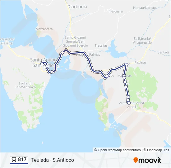817 Bus Line Map