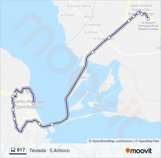 817 Bus Line Map