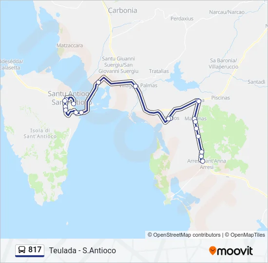 817 Bus Line Map