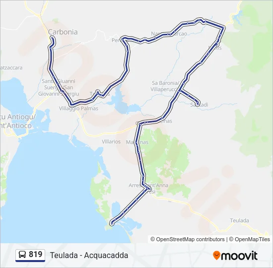 819 Bus Line Map