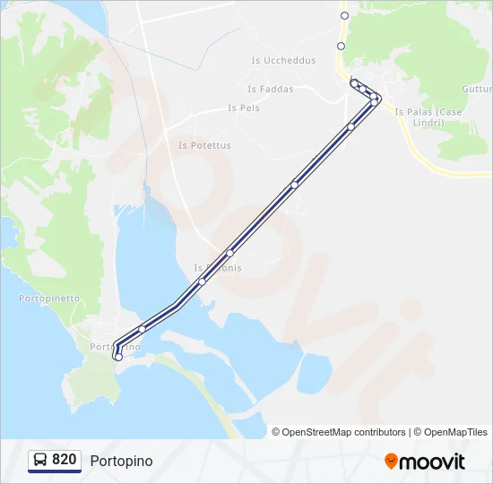 Percorso linea bus 820
