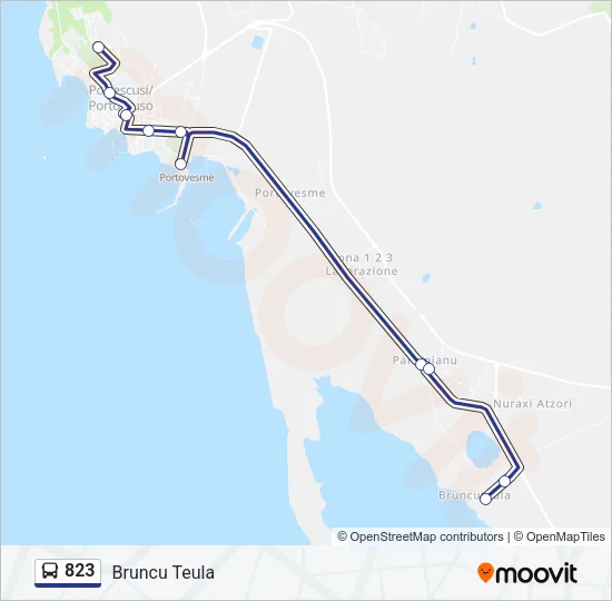 823 Bus Line Map
