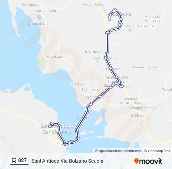 827 Bus Line Map