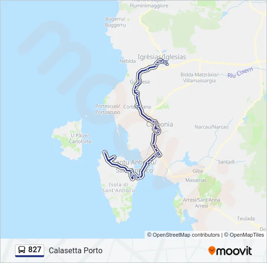 827 Bus Line Map