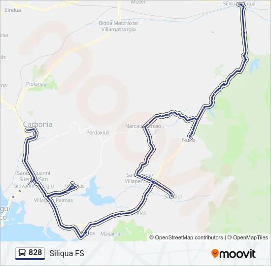 828 Bus Line Map
