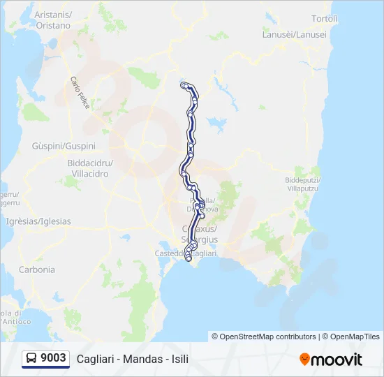 9003 Bus Line Map