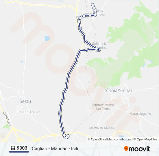 9003 Bus Line Map