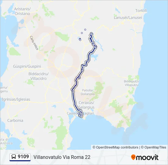 9109 Bus Line Map