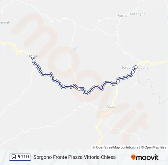 9110 Bus Line Map