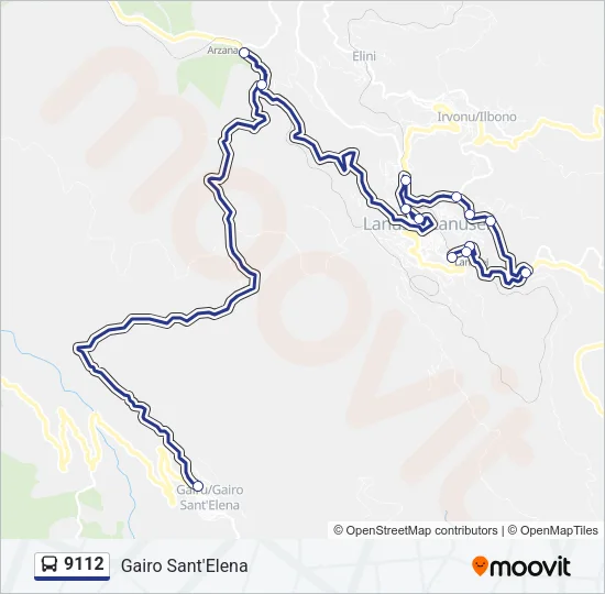 9112 Bus Line Map