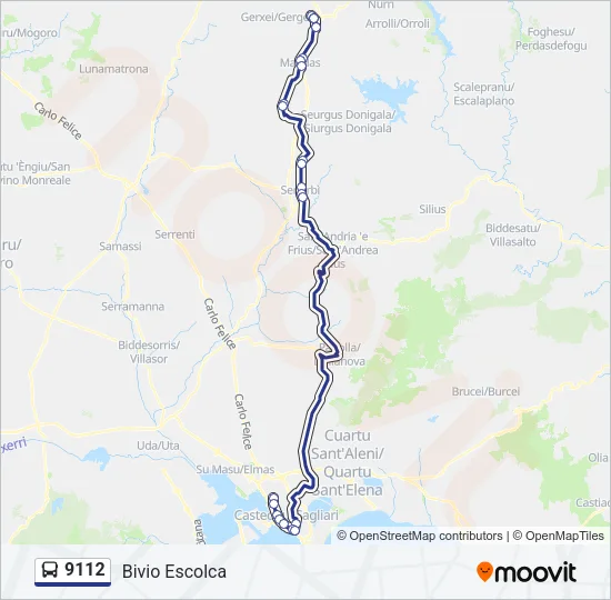 9112 Bus Line Map