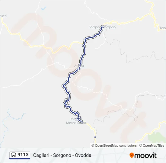 9113 Bus Line Map
