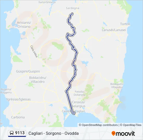 9113 Bus Line Map