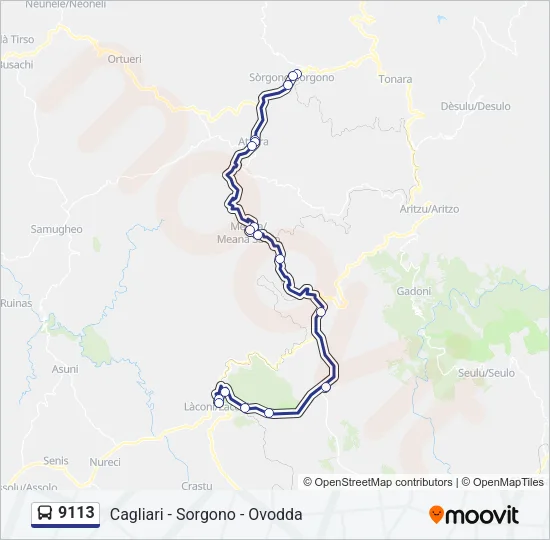 9113 Bus Line Map