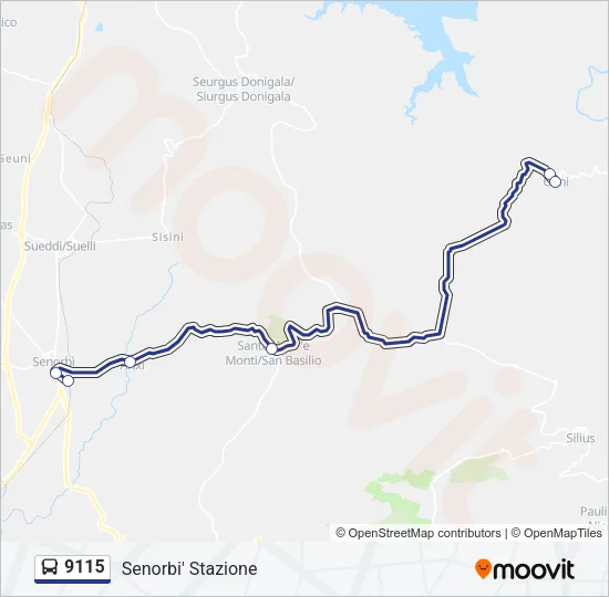9115 Bus Line Map