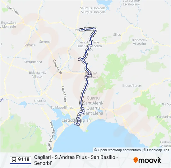9118 Bus Line Map