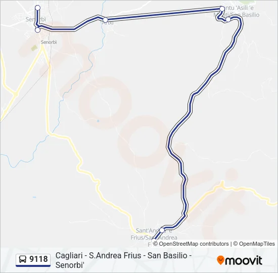 9118 Bus Line Map