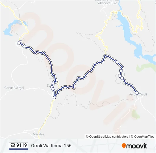 9119 Bus Line Map