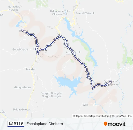 9119 Bus Line Map